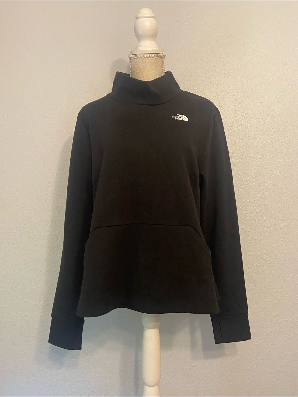 The North Face Women's Black City Standard Dark Funnel Neck Sweatshirt Sz XL NEW